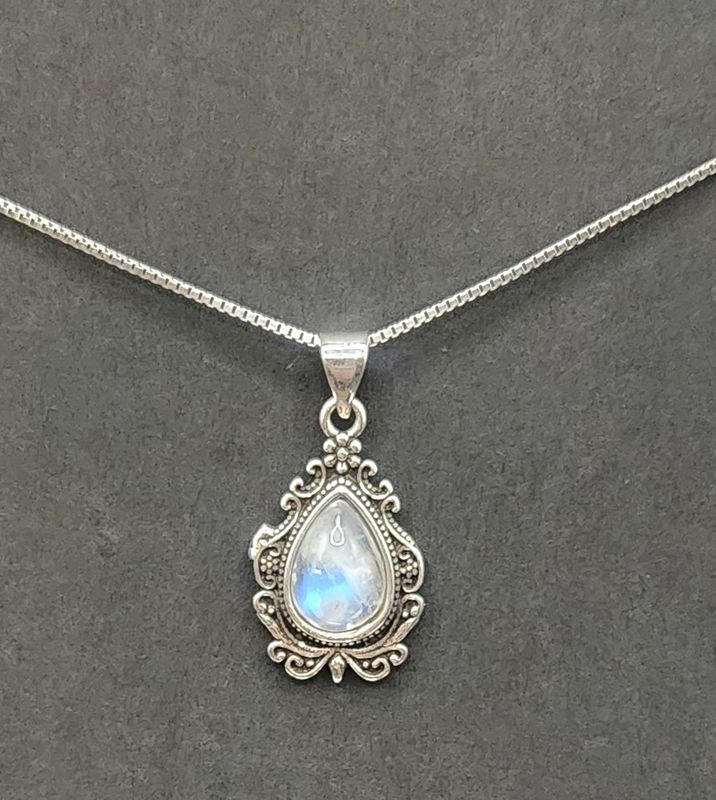 Blue Sri Lanka Moonstone Necklace