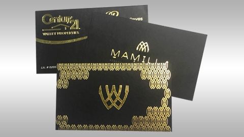 Foil Stamp Business Cards 2 x 3½