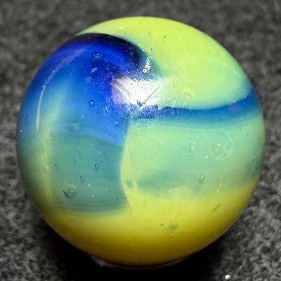 PELTIER GLASS CO. "Inky" National Line Rainbo Marble (NLR)