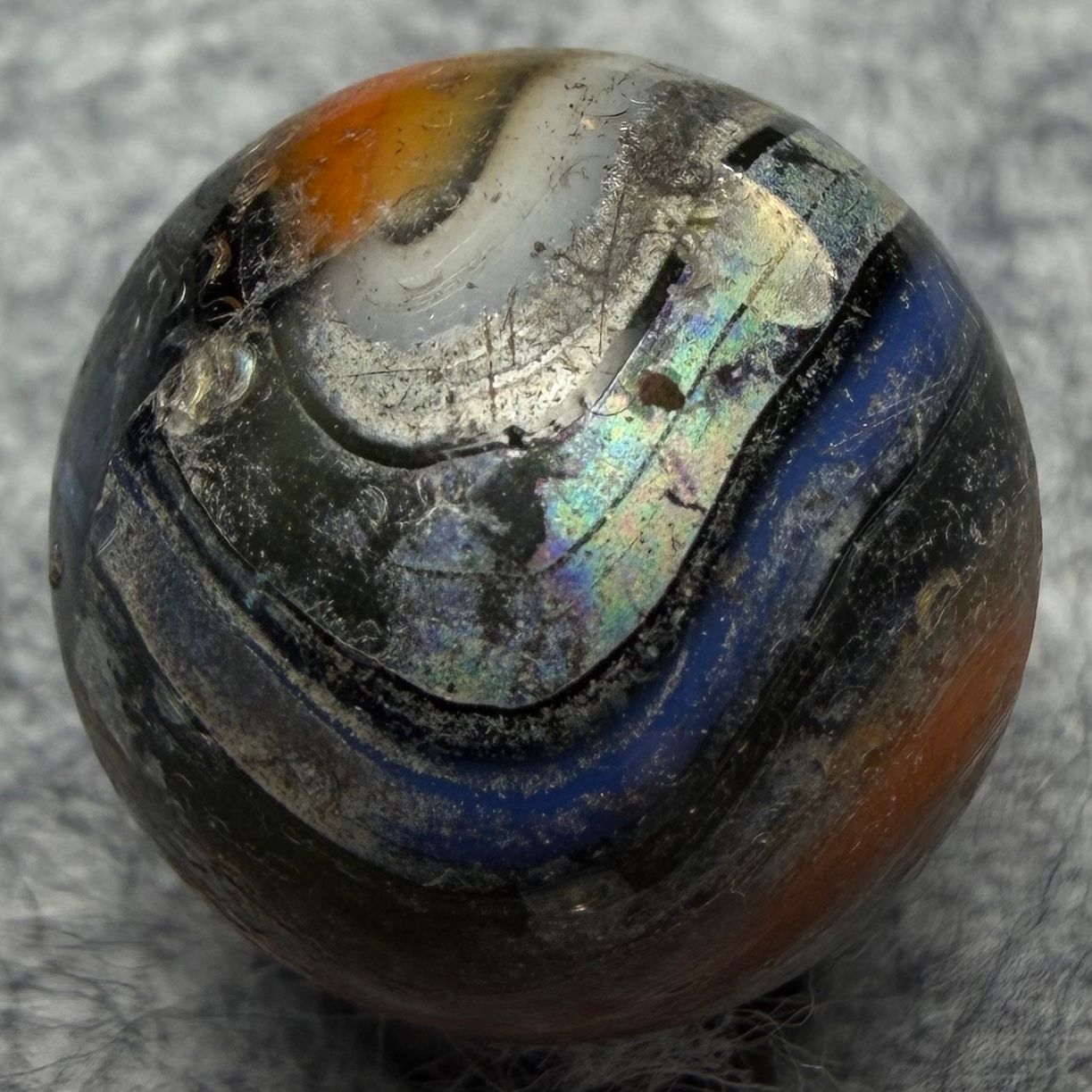 ALLEY AGATE CO. Swirl 21/32 ALLEY AGATE CO. Swirl 21/32" Abalone Marble