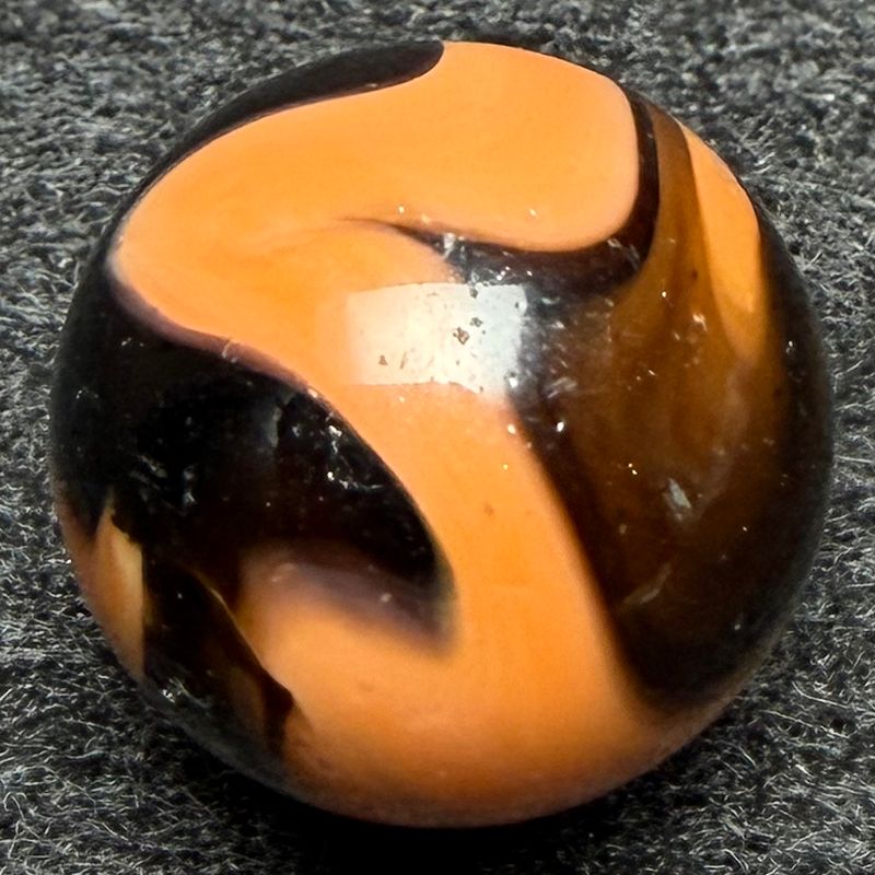PELTIER GLASS CO, NLR Tiger Marble w/AV