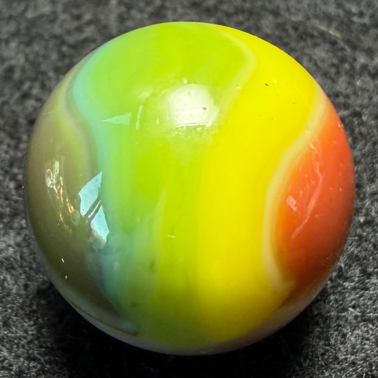 VITRO AGATE, “True Parrot” Shooter – 0.73” Vintage Marble, #100