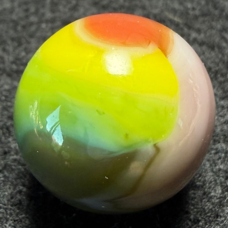 VITRO AGATE, “True Parrot” Shooter – 0.73” Vintage Marble, #100