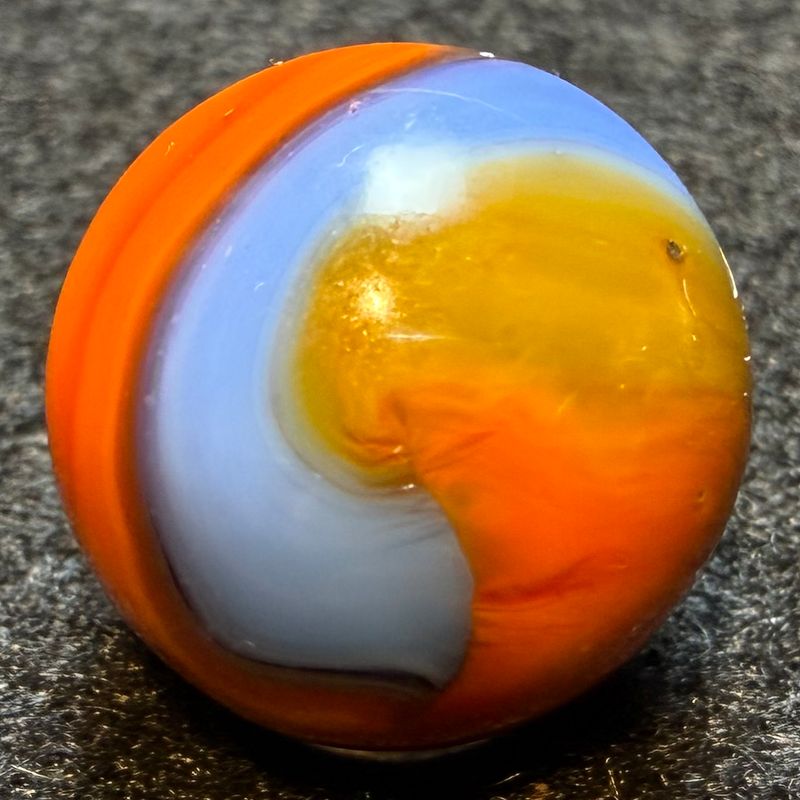 AKRO AGATE. Prize Name. Jolly Roger. Corkscrew. 5/8", Mint
