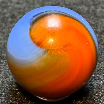 AKRO AGATE. Prize Name. Jolly Roger. Corkscrew. 5/8", Mint