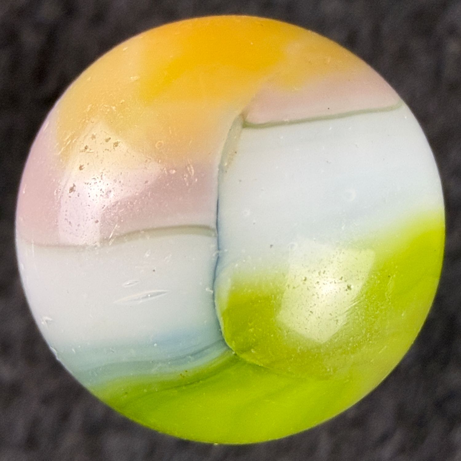 VITRO AGATE. Type 3 🔥 Tiger Eye Marble Mint 19/32" Rare Multi-Color Example
