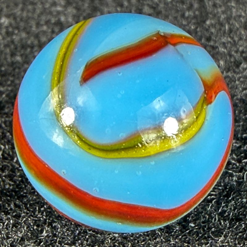 PELTIER GLASS CO. NLR Superman Marble (5/8 Inch) Rare Aventurine, Mint 9.7 PELTIER GLASS CO. NLR Superman Marble (5/8 Inch) Rare Aventurine, Mint 9.7