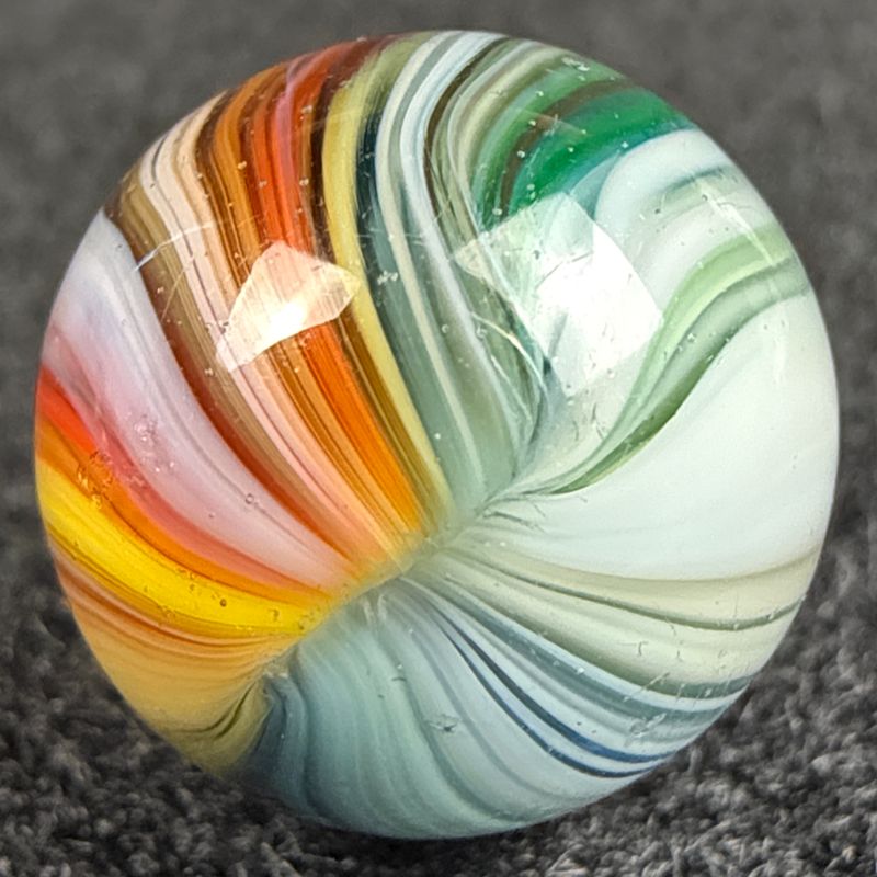 AKRO AGATE CO. Multicolor Sparkler Marble, 5/8", Near Mint+ (8.9)