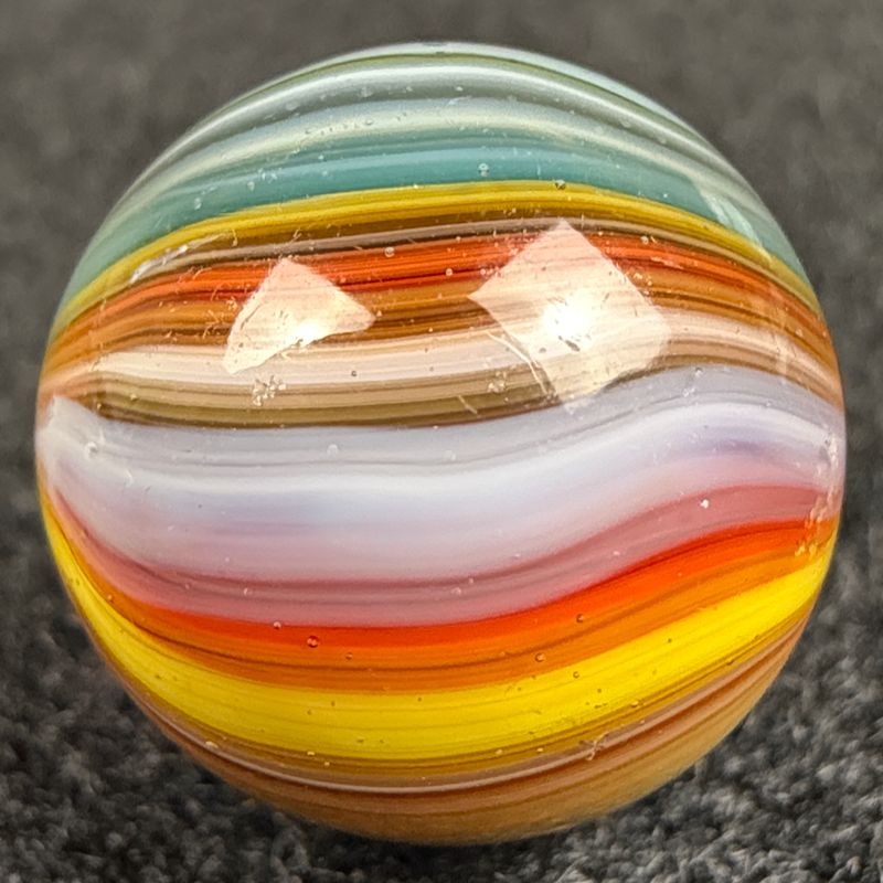 AKRO AGATE CO. Multicolor Sparkler Marble, 5/8", Near Mint+ (8.9)