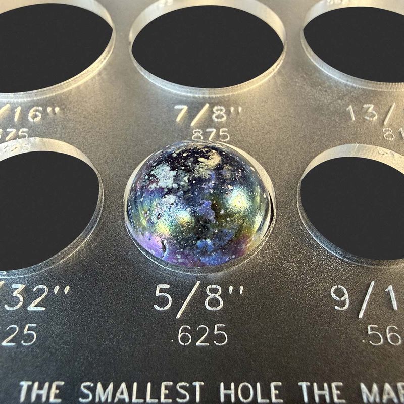 Marble Gauge Sizing Tool for Collectors, 3/8" to 1-1/8"
