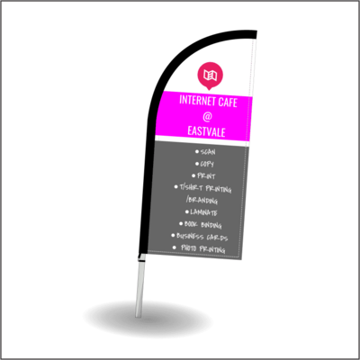 Branded Arc Flag Banner 2000mm Branded Arc Flag Banner 2000mm
