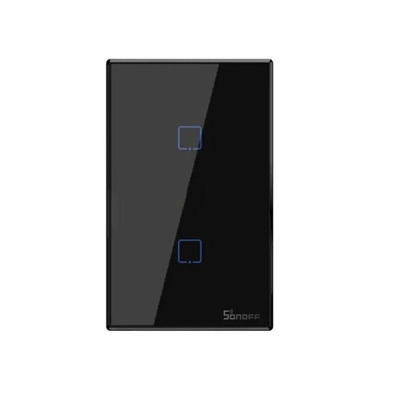 SONOFF TX T3 WiFi Smart Light Switch - Black (2 Gang)