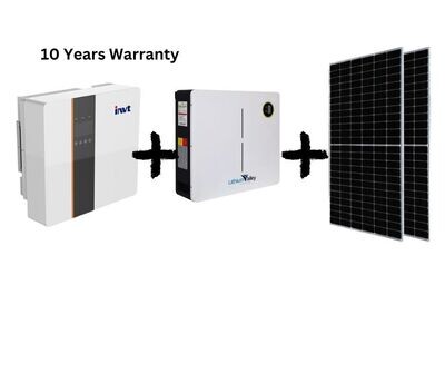 5kW INVT + Lithium Valley 5.12kWh Battery + 8 x 460W JA Solar Panels 5kW INVT + Lithium Valley 5.12kWh Battery + 8 x 460W JA Solar Panels