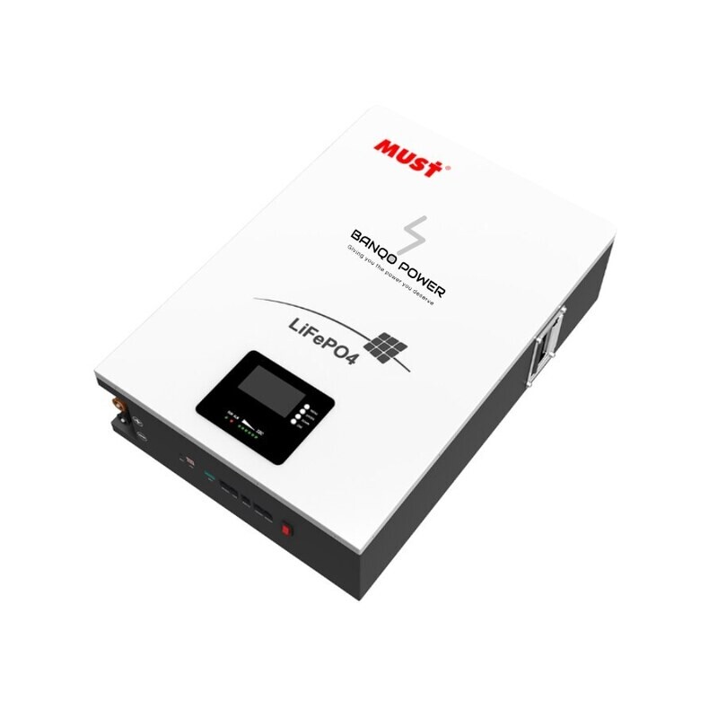 5.2KW MUST Hybrid Inverter &amp; 5.12kWh LITHIUM Battery (48V - 100Ah)