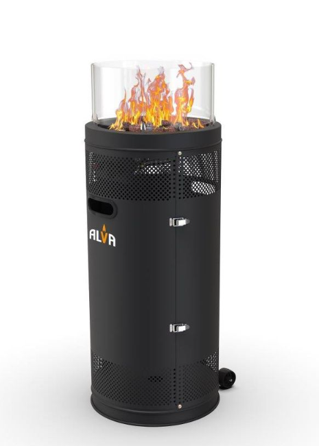 Alva Gas Shortstand Firepit Patio Heater (With Lava Stones)