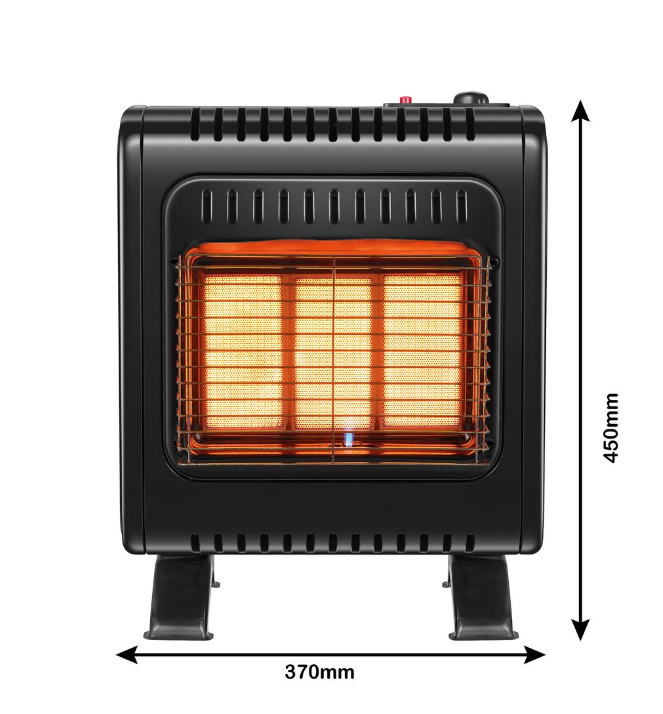 Alva - Small 3 Panel Gas Heater