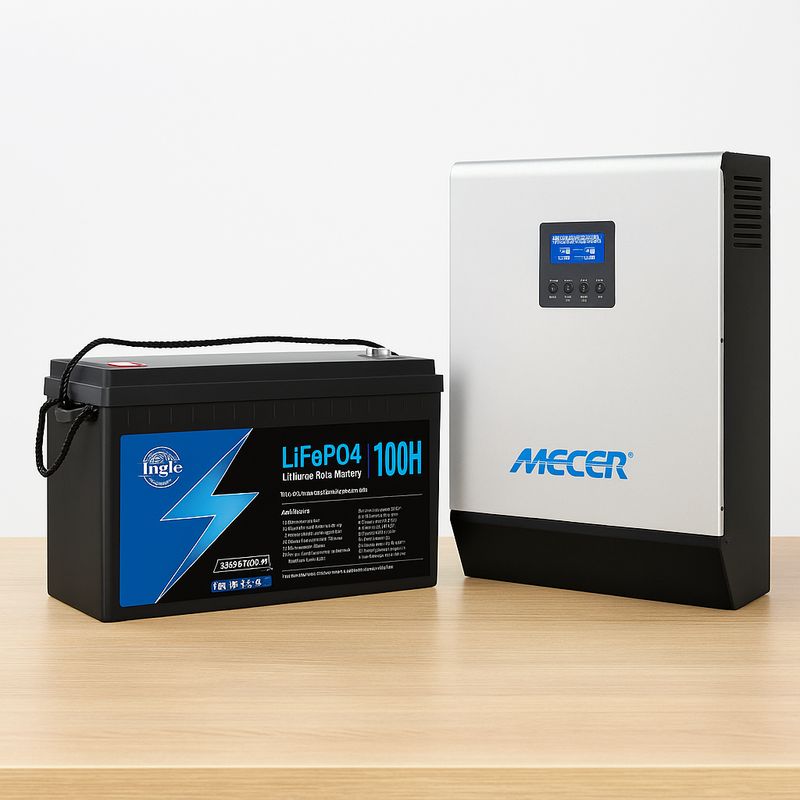 3000W Mecer Hybrid Inverter | 2.56kWh Ingle Lithium Battery Combo