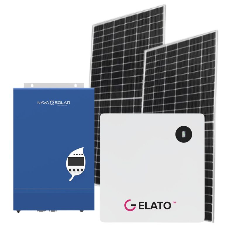 3kW Navasolar Inverter &amp; 2.56kWh Gelato Lithium Battery Solar System - Incl. Installation