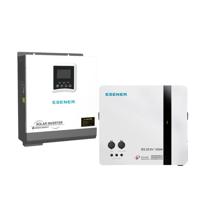 3kW Esener Hybrid Inverter &amp; 2.56kWh Esener Lithium Ion Battery (100Ah)