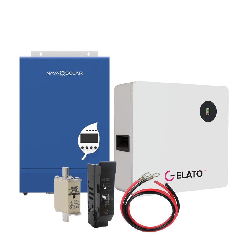 3kW Navasolar Offgrid Inverter &amp; 2.5kWh Gelato 24V Lithium Battery Combo