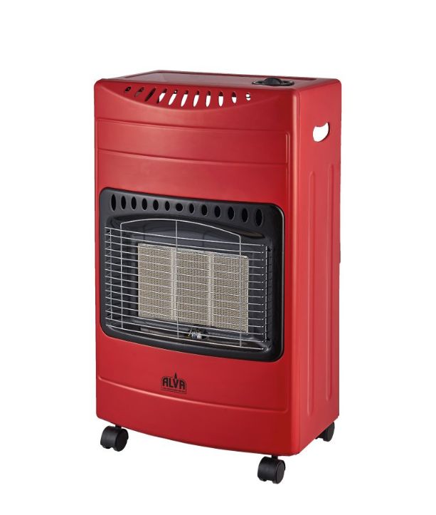Alva 3 Panel Luxurious Infrared Radiant Indoor Gas Heater Red