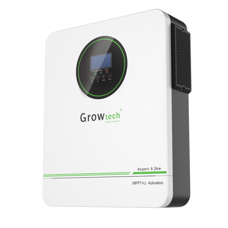 Growtech Axpert 6.2kW Pure Sine Wave Inverter 48V with 120A MPPT
