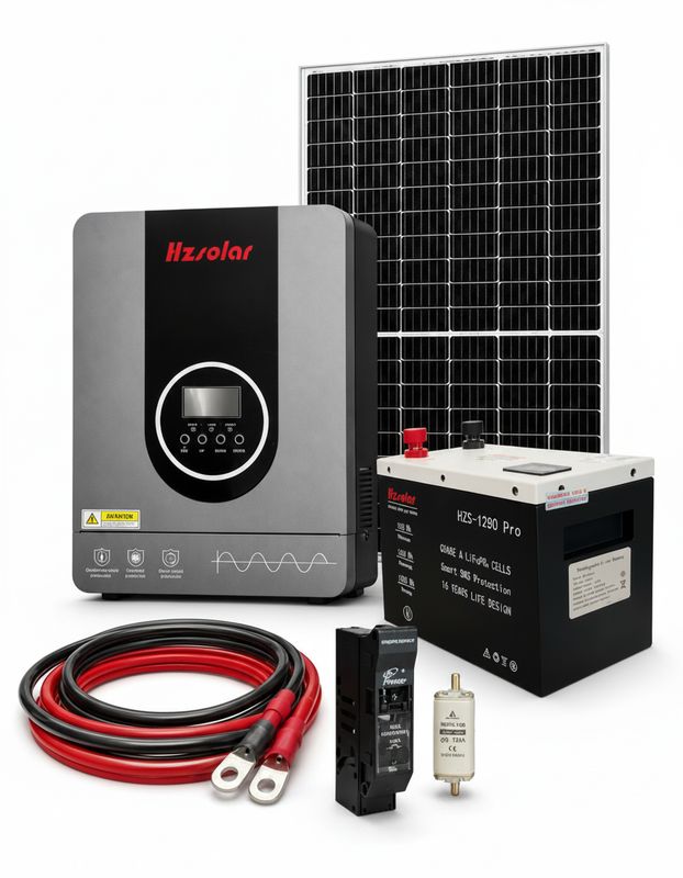 2.2kVA Hz Solar Inverter | 1.28kWh Lithium Battery Solar System