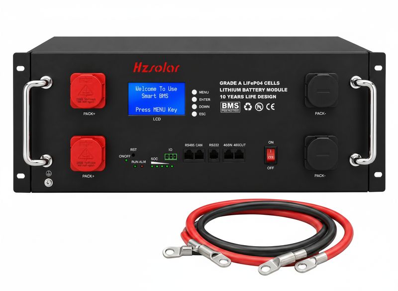5.04kWh Hzsolar LIFePO4 Lithium Battery 48V