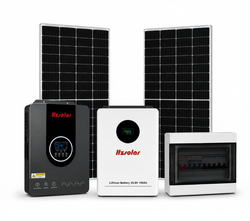 3.6kW Hz Solar Inverter | 2.56kWh Lithium Battery | 2 x 550W Solar Panels