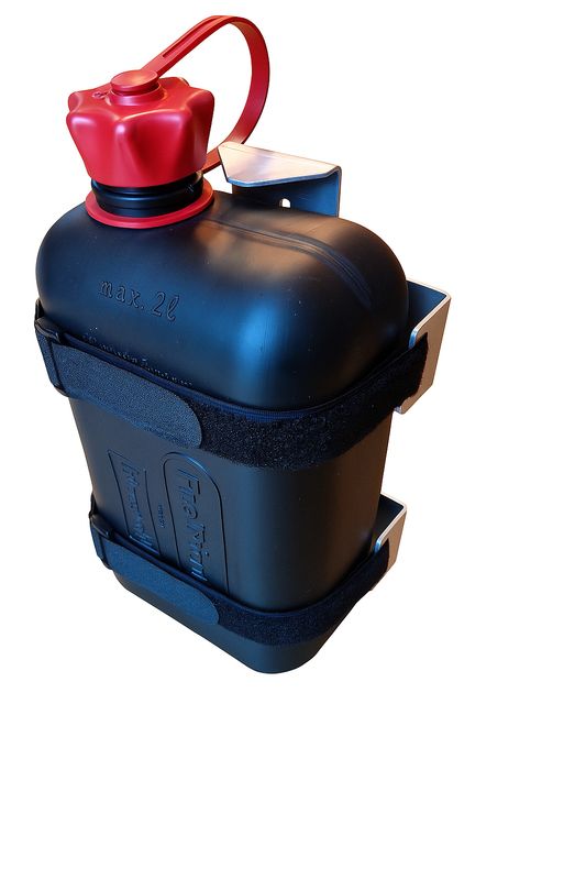 Benzinkanister 2l mit Halterung Motorrad Ersatzkanister