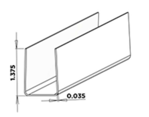 7/8"x59.25" Trim channel