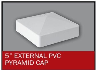 5" flat exterior pyramid caps