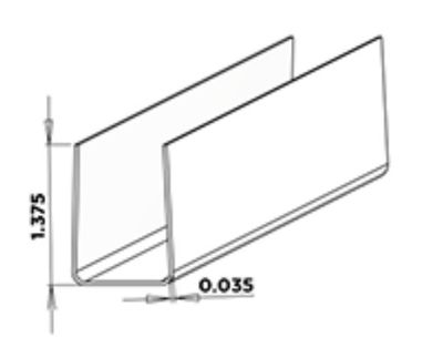 7/8 7/8" Trim channel