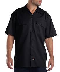 D1574BLK  MENS S/S WORK SHIRT