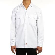 D5740WH  MENS L/S WORK SHIRT