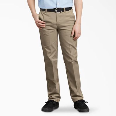 DQP8730DS DICKIES BOYS SLIM STRAIGHT PANTS DESERT SAND