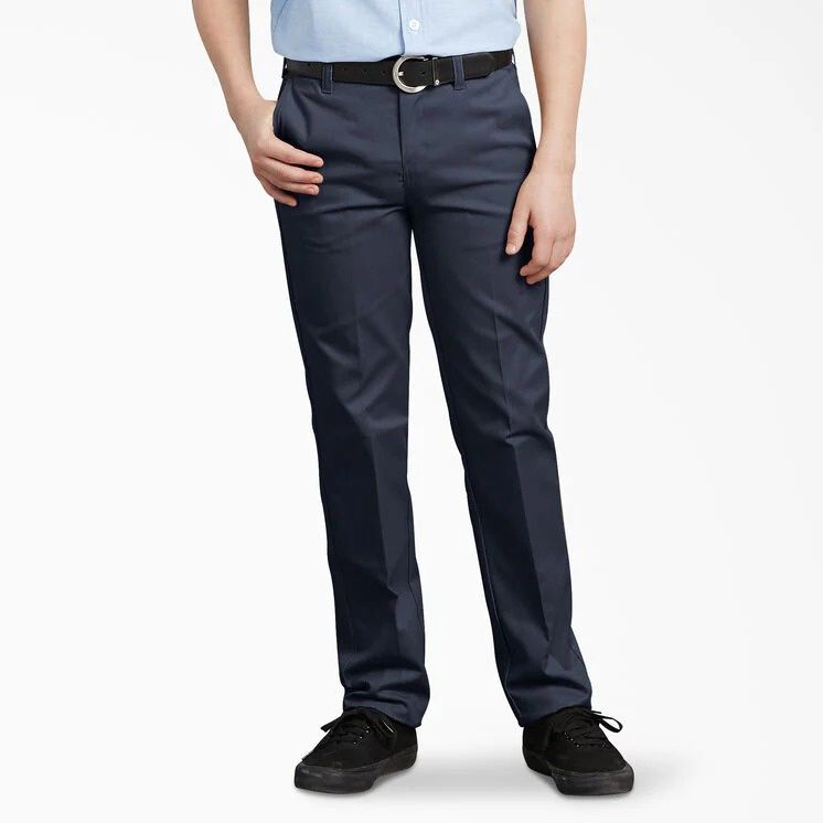 DQP8730DN DICKIES SLIM STRAIGHT BOYS PANTS NAVY