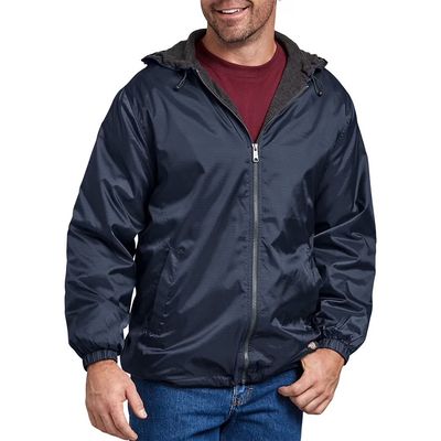 33237DN FLEECE HOODED NYLON JACKET