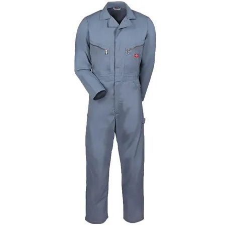 D487990GR COVERALL L/S ZIPPER GREY