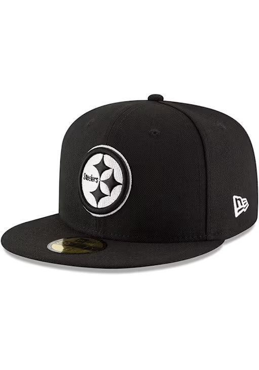 11352438 PITTSBURGH STEELERS CAP 59/50 BLK/WHT