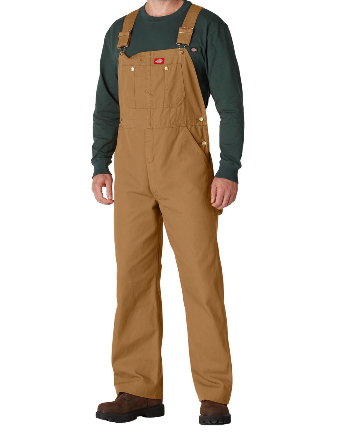 DB100RBD DUCK BIB OVERALL LIGHT BROWN