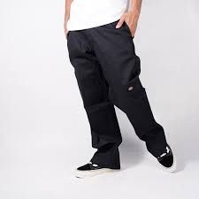 D85283BLK  LOOSE FIT DOUBLE KNEE WORK PANTS