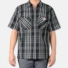 134 BEN DAVIS PLAID BLK/RED SHIRT