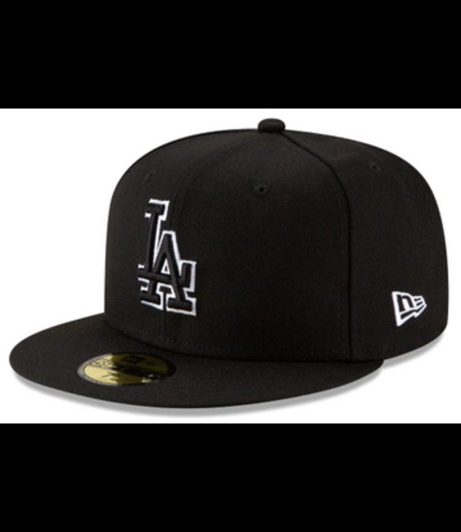 11941970 NEW ERA DODGERS BLK OUTLINE CAP FITTED