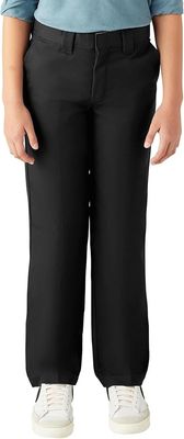 A875KBLK      KIDS FLAT FRONT PANTS
