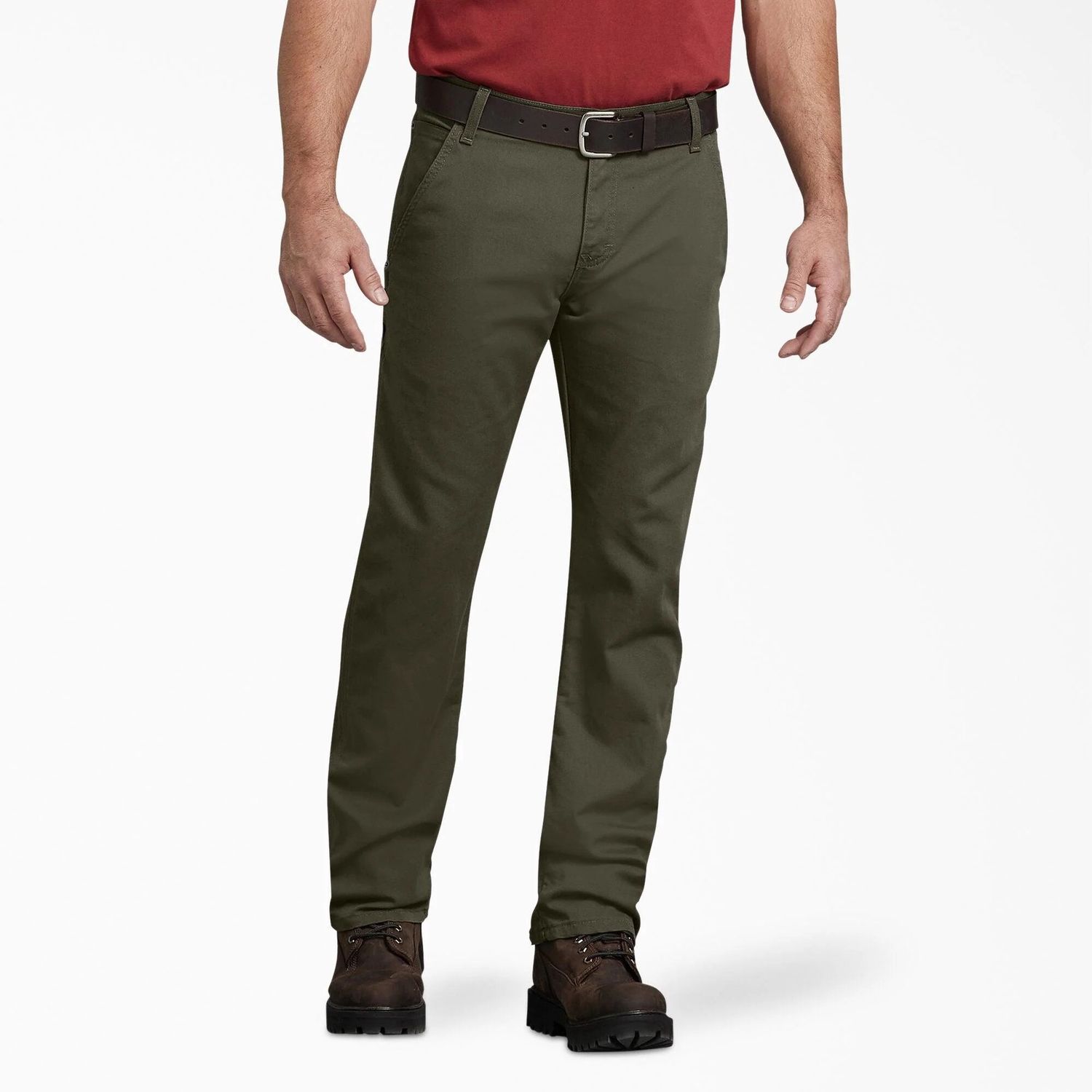 DP802SMS DICKIES CARPENTER FLEX STRAIGHT PANTS OLIVE