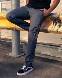 DWP8110CH DOUBLE KNEE SKINNY STRAIGHT CHARCOAL