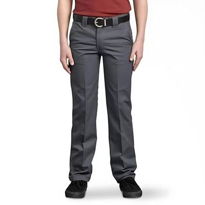 QP873CH BOYS SLIM FIT PANTS CHARCOAL