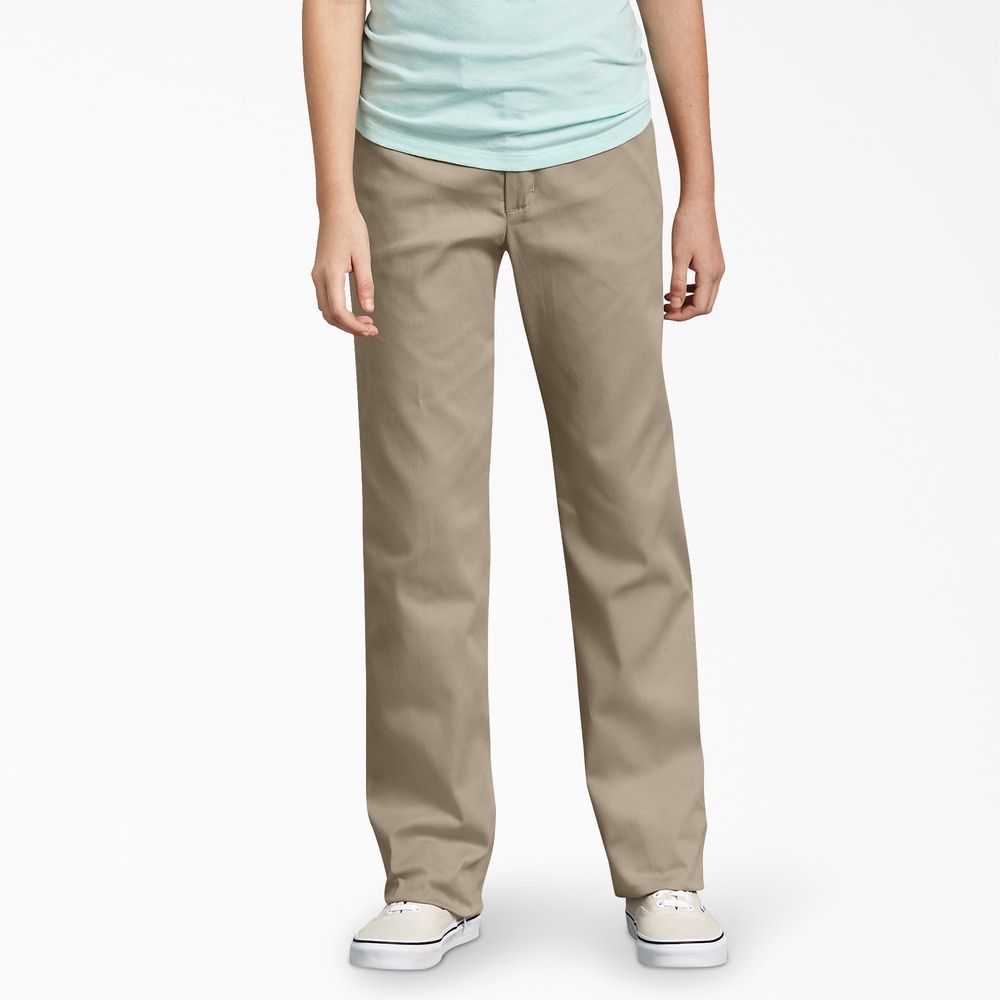 KP5519DS YOUNG GIRLS DICKIES SLIM STRAIGHT PANTS