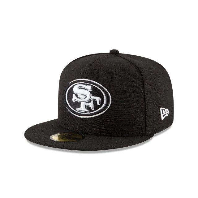 11352436 SF 49ERS 59/50 BLK/WHT FITTED